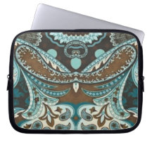 Turquoise en bruine vintage paisley full 2