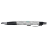 Turquoise en Charcoal Chevrons Custom Monogram Pen (Bodem)