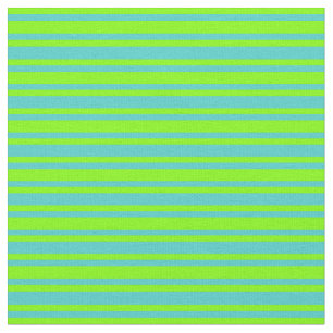 Turquoise en Chartreuse gekleurde strepen Stof