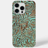 Turquoise en chocolade Gereedgemaakte Westerne pri Case-Mate iPhone Case (Achterkant)