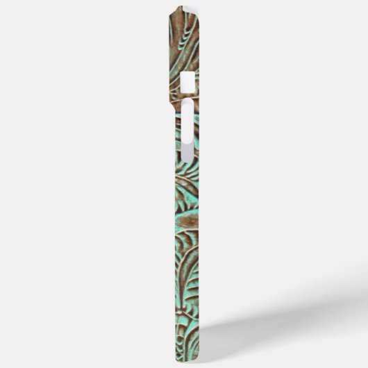Turquoise en chocolade Gereedgemaakte Westerne pri Case-Mate iPhone Case (Achterkant / Links)