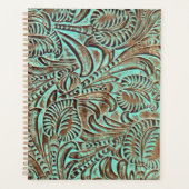 Turquoise en chocolade Gereedgemaakte Westerne pri Planner (Voorkant)