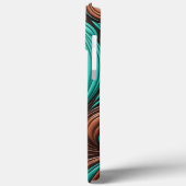 Turquoise en Chocolate Tooled Westerne Patronen Case-Mate iPhone Case (Achterkant / Links)
