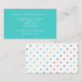 Turquoise en Confetti Wedding Information Kaart (Voorkant / Achterkant)