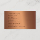 Turquoise en Copper Embossed Corporate Business Visitekaartje (Achterkant)