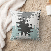 Turquoise en Coral Unique Pattern Kussen (Deken)