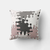 Turquoise en Coral Unique Pattern Kussen (Achterkant)