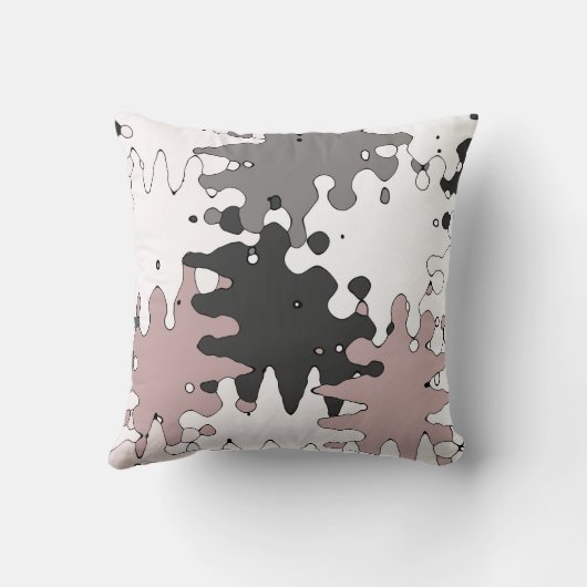 Turquoise en Coral Unique Pattern Kussen (Achterkant)