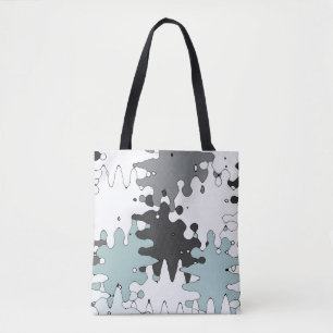 Turquoise en Coral Unique Pattern Tote Bag