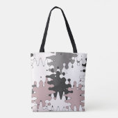 Turquoise en Coral Unique Pattern Tote Bag (Achterkant)