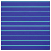 Turquoise en Dark Blue Pattern Stof (Swatch)