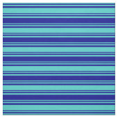Turquoise en Dark Blue Stof (Swatch)