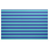 Turquoise en Dark Blue Striped/Lined Pattern Stof (Fat Quarter)