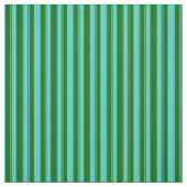 Turquoise en Dark Green Colored Pattern Stof (Swatch)