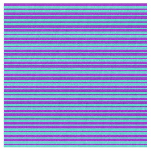 Turquoise en Dark Violet Lined Pattern Stof (Close Up)