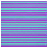 Turquoise en Dark Violet Lined Pattern Stof (Swatch)