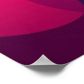 Turquoise en Fuchsia Moderne Abstract Met Gouden S Poster (Hoek)