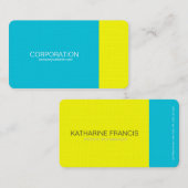 Turquoise en geel visitekaartje (Voorkant / Achterkant)