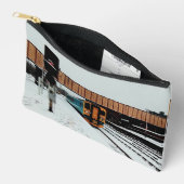 Turquoise en gele trein etui (Open)