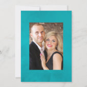 Turquoise en Gele Waterverf Bloemen Bruiloft Save The Date (Achterkant)
