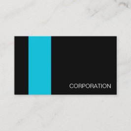 Turquoise en gestreept zwart modern visitekaartje