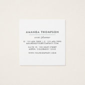 Turquoise en Gold Agate Vierkante Visitekaartjes (Achterkant)