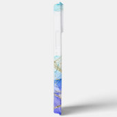 Turquoise en Gold Alcohol Ink & Jouw naam Case-Mate iPhone Case (Achterkant / Rechts)
