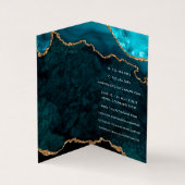 Turquoise en Gold Geode Agate Stone Visitekaartje (Binnen)