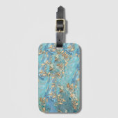 Turquoise en Gold Glitter Marble Bagagelabel (Voorkant (verticaal))
