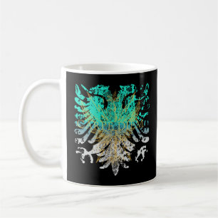 Turquoise en Gold Griffin op zwart Koffiemok