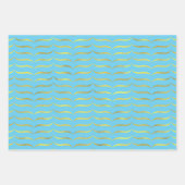 Turquoise en Gold Inpakpapier Vel (Voorkant 2)