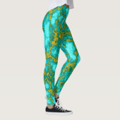 Turquoise en Gold Leggings (Rechts)