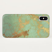 Turquoise en Gold Marble iPhone / iPad case (Achterkant (horizontaal))