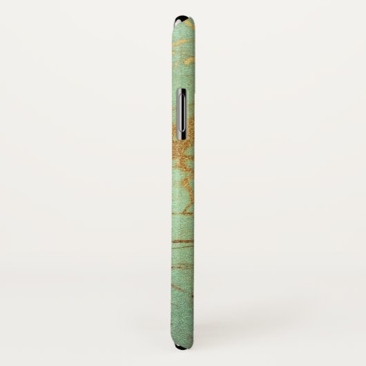Turquoise en Gold Marble iPhone / iPad case (Achterkant / rechts)
