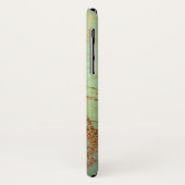 Turquoise en Gold Marble iPhone / iPad case (Achterkant/links)