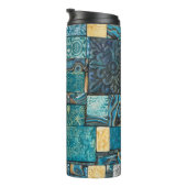 Turquoise en Gold Mosaic Tiles Thermosbeker (Geroteerd rechts)