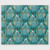 Turquoise en Gold Paris Art Deco Cadeaupapier (Vlak)