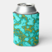 Turquoise en Gold Pattern Blikjeskoeler (Blikje Achterkant)