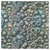 Turquoise en Gold Pattern Stof (Close Up)