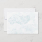  Turquoise en Gold Peony Wedding Dank je Kaart (Achterkant)