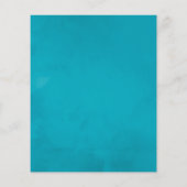  Turquoise en Gold Shabby Floral Wedding Flyer (Achterkant)