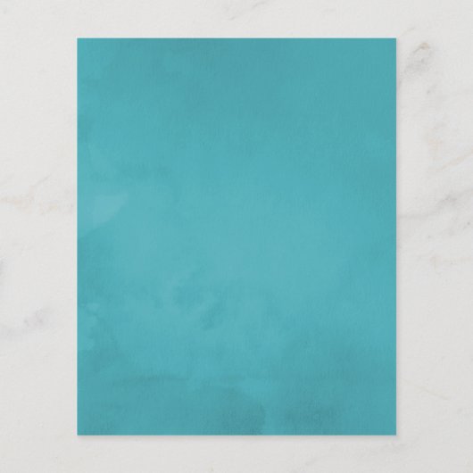  Turquoise en Gold Shabby Wedding Invite Flyer (Achterkant)