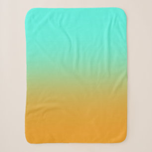 Turquoise en Gold Sherpa Deken