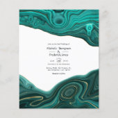 Turquoise en Gold Strata Agate Wedding Flyer (Voorkant)