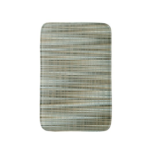 Turquoise en Gold Striped Pattern Badmat (Voorkant Verticaal)