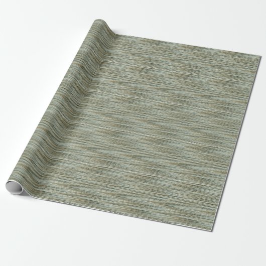 Turquoise en Gold Striped Pattern Cadeaupapier (Uitgerold)