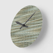 Turquoise en Gold Striped Pattern Ronde Klok (Hoek)