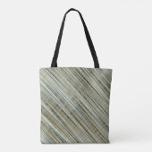 Turquoise en Gold Striped Pattern Tote Bag (Achterkant)