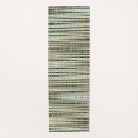 Turquoise en Gold Striped Pattern Yogamat (Voorkant)