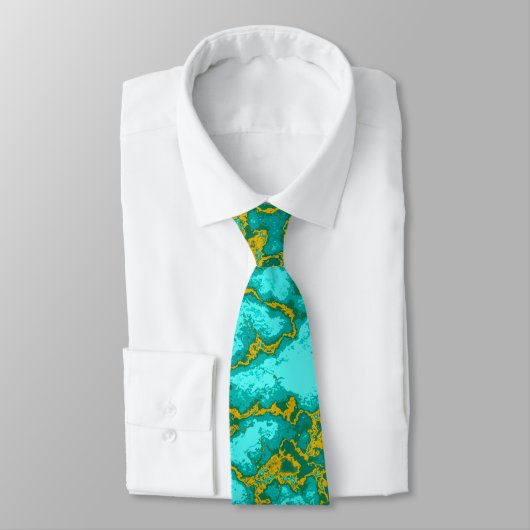 Turquoise en Gold Stropdas (Gebonden)